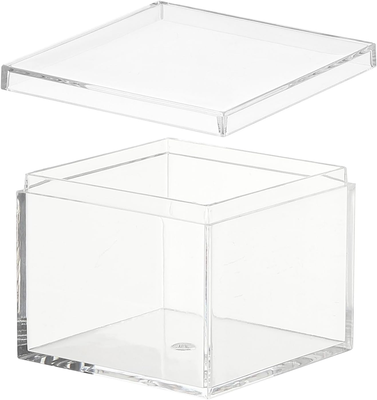 PATIKIL Acrylic Box with Lid 10.24" x 7.09" x 2.36", Clear Acrylic Display Boxes Plastic Square Cube Containers Storage Organizer for Candy Tiny Jewelry Artwork Display