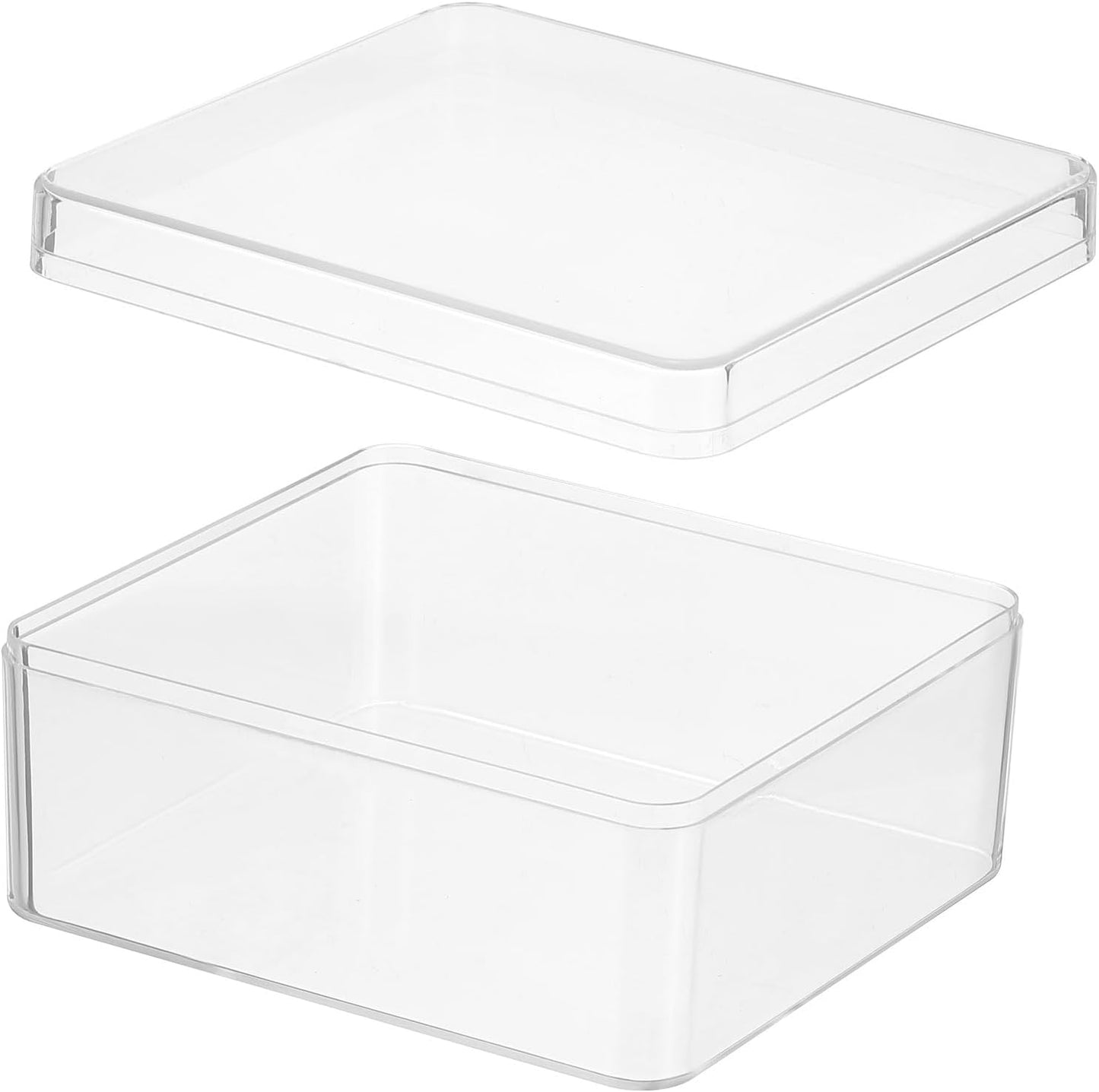 PATIKIL Acrylic Box with Lid 10.24" x 7.09" x 2.36", Clear Acrylic Display Boxes Plastic Square Cube Containers Storage Organizer for Candy Tiny Jewelry Artwork Display