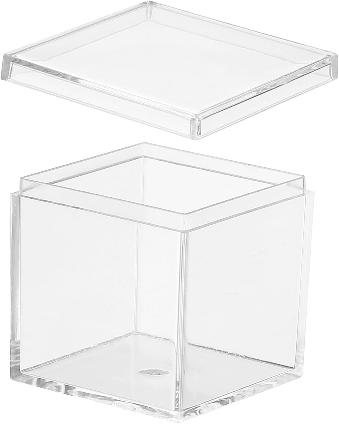 PATIKIL Acrylic Box with Lid 10.24" x 7.09" x 2.36", Clear Acrylic Display Boxes Plastic Square Cube Containers Storage Organizer for Candy Tiny Jewelry Artwork Display