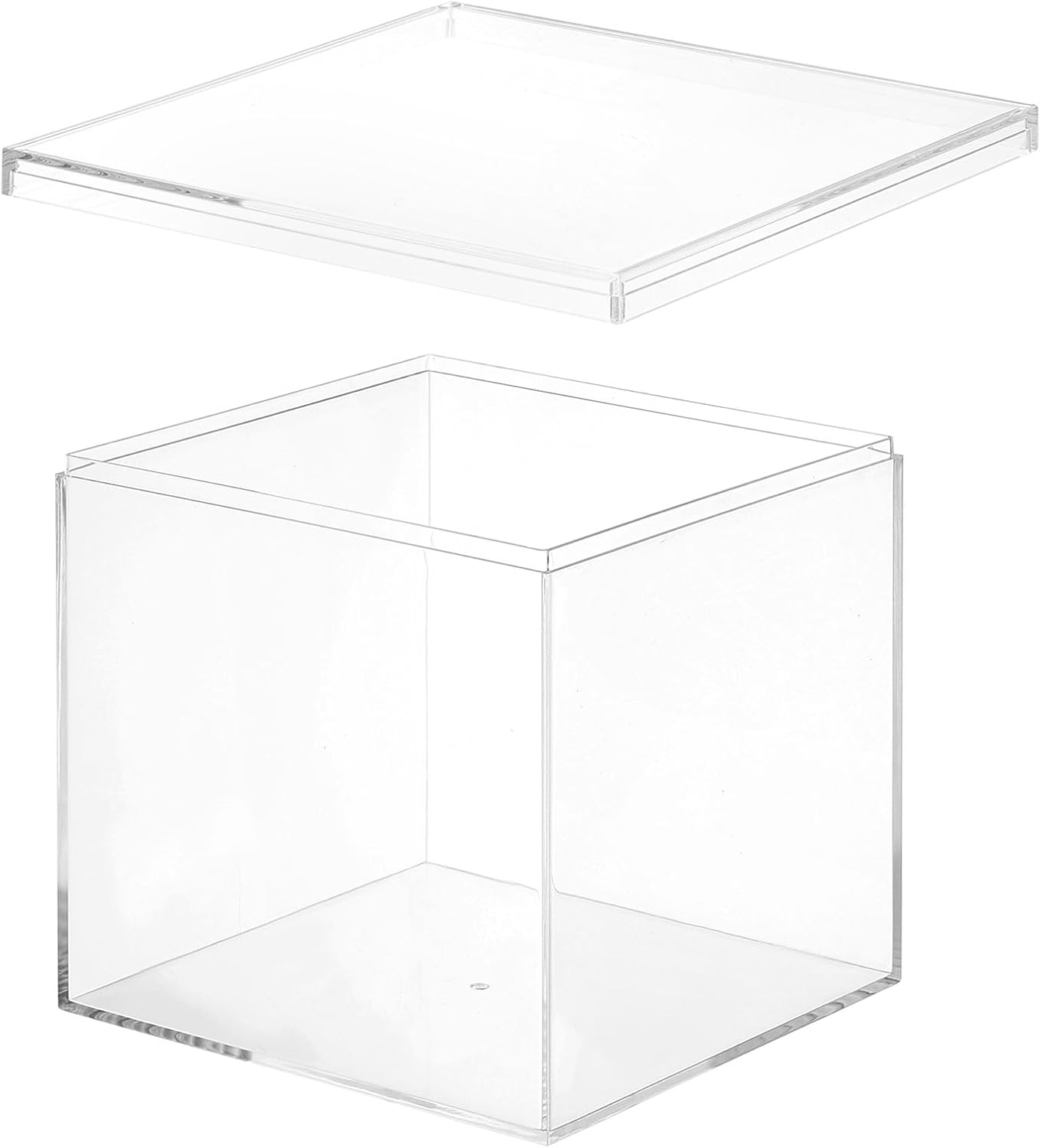 PATIKIL Acrylic Box with Lid 10.24" x 7.09" x 2.36", Clear Acrylic Display Boxes Plastic Square Cube Containers Storage Organizer for Candy Tiny Jewelry Artwork Display