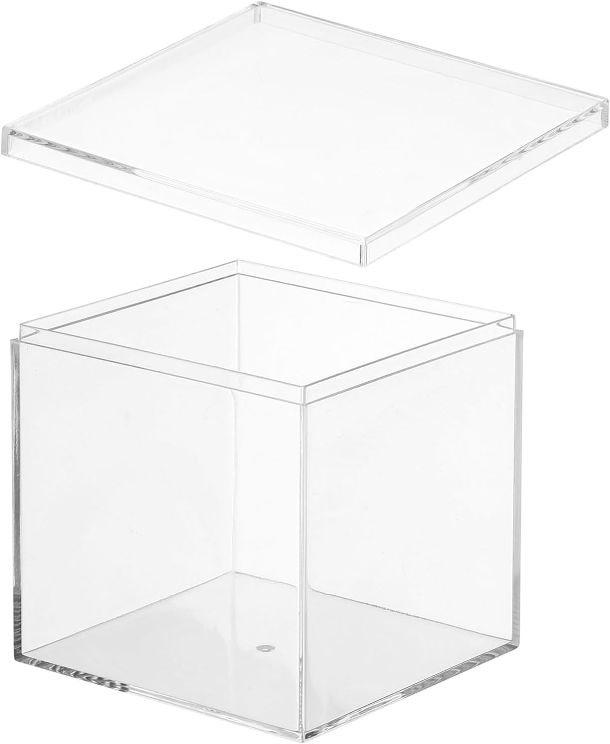 PATIKIL Acrylic Box with Lid 10.24" x 7.09" x 2.36", Clear Acrylic Display Boxes Plastic Square Cube Containers Storage Organizer for Candy Tiny Jewelry Artwork Display