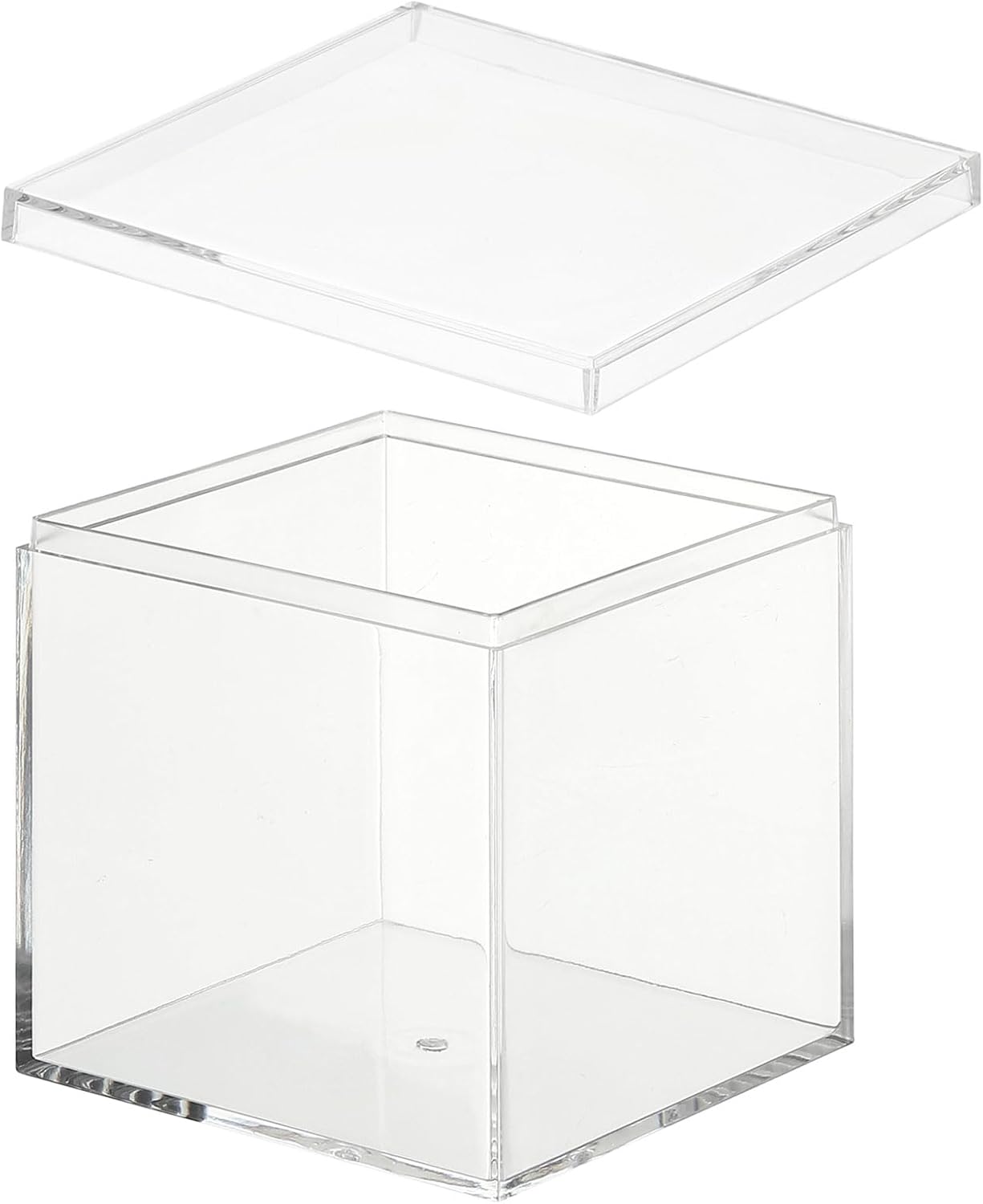PATIKIL Acrylic Box with Lid 10.24" x 7.09" x 2.36", Clear Acrylic Display Boxes Plastic Square Cube Containers Storage Organizer for Candy Tiny Jewelry Artwork Display