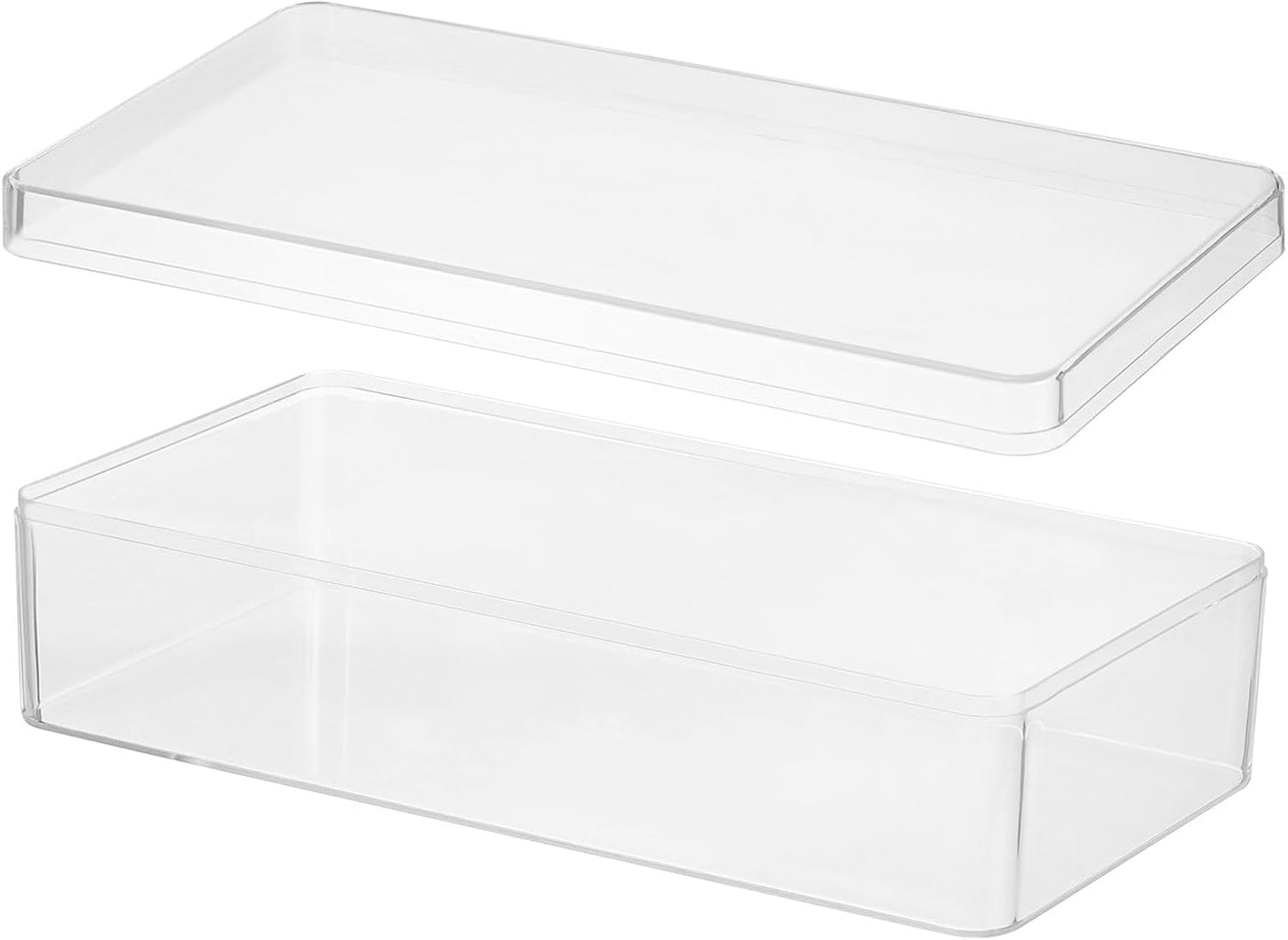 PATIKIL Acrylic Box with Lid 10.24" x 7.09" x 2.36", Clear Acrylic Display Boxes Plastic Square Cube Containers Storage Organizer for Candy Tiny Jewelry Artwork Display