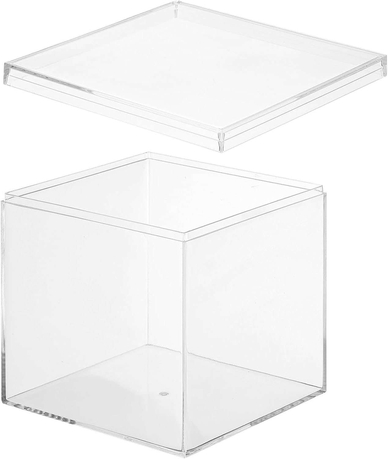 PATIKIL Acrylic Box with Lid 10.24" x 7.09" x 2.36", Clear Acrylic Display Boxes Plastic Square Cube Containers Storage Organizer for Candy Tiny Jewelry Artwork Display