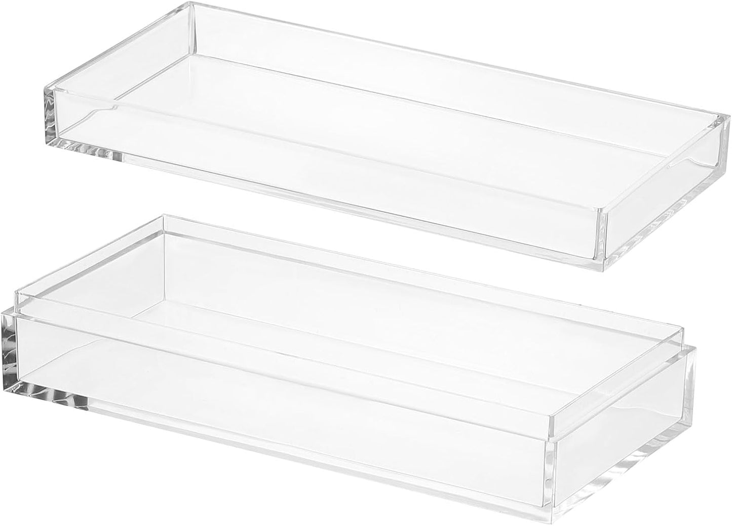 PATIKIL Acrylic Box with Lid 10.24" x 7.09" x 2.36", Clear Acrylic Display Boxes Plastic Square Cube Containers Storage Organizer for Candy Tiny Jewelry Artwork Display