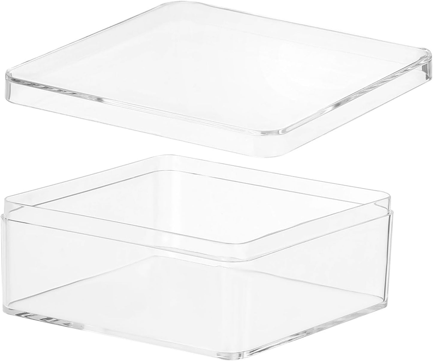 PATIKIL Acrylic Box with Lid 10.24" x 7.09" x 2.36", Clear Acrylic Display Boxes Plastic Square Cube Containers Storage Organizer for Candy Tiny Jewelry Artwork Display