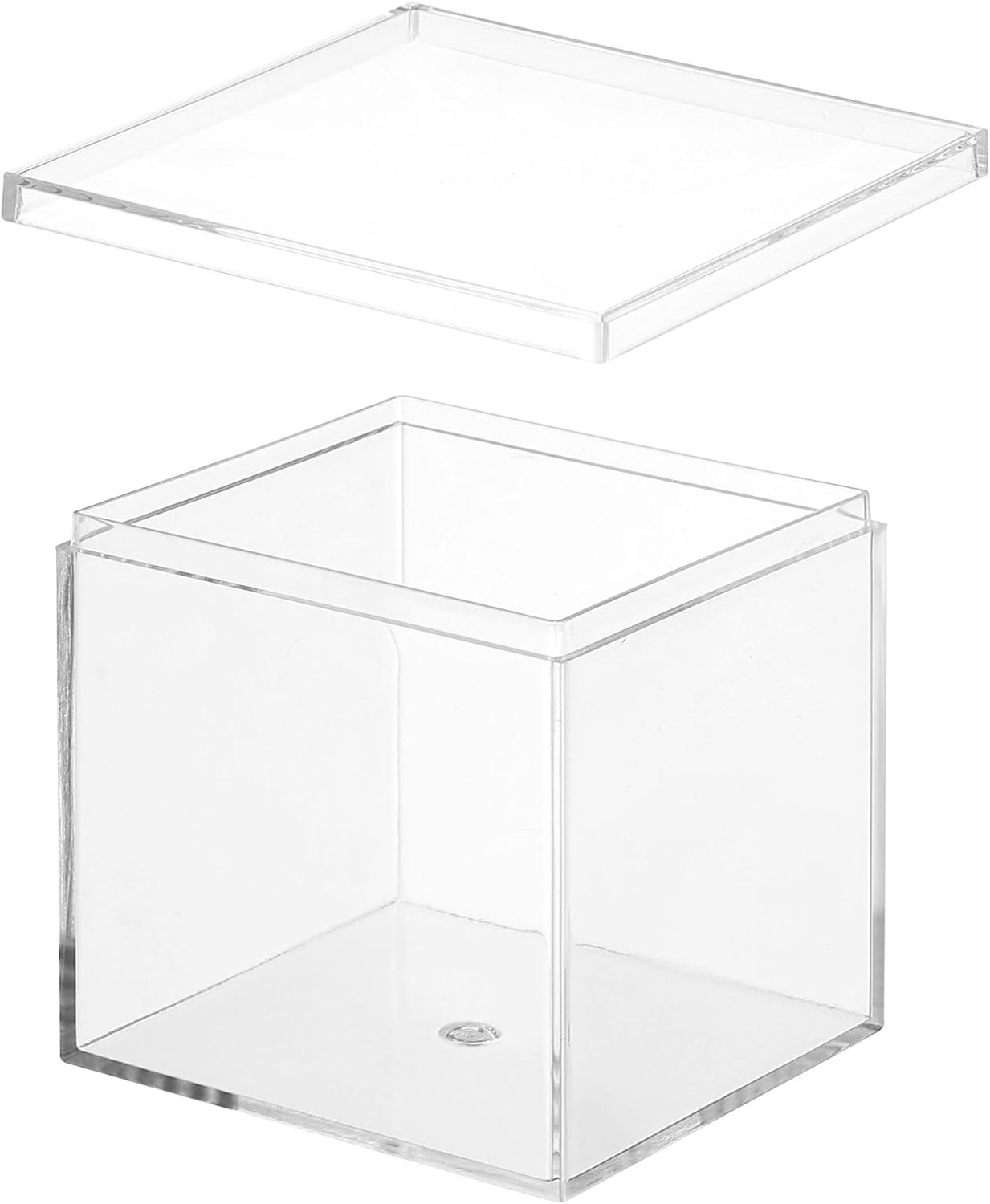PATIKIL Acrylic Box with Lid 10.24" x 7.09" x 2.36", Clear Acrylic Display Boxes Plastic Square Cube Containers Storage Organizer for Candy Tiny Jewelry Artwork Display