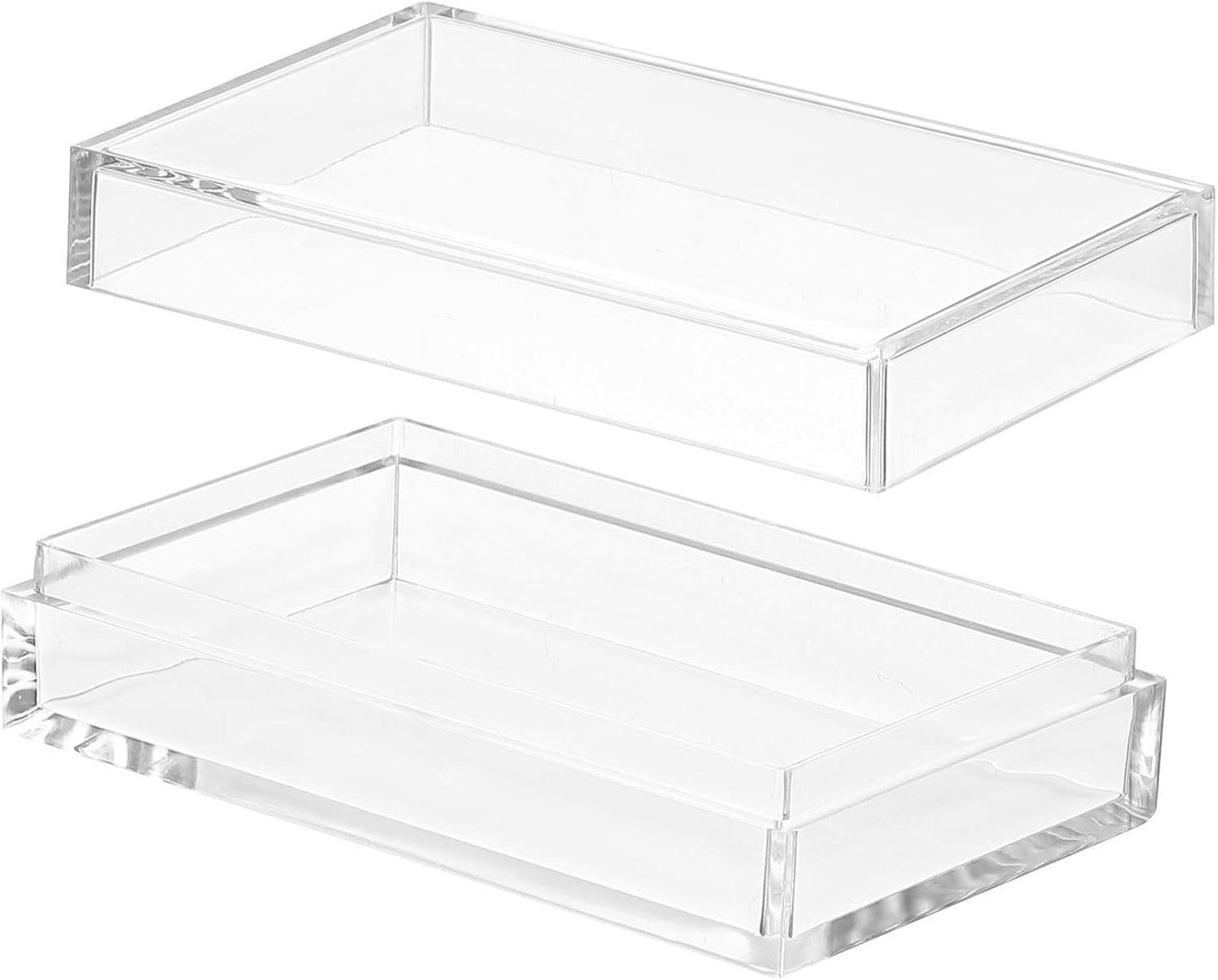 PATIKIL Acrylic Box with Lid 10.24" x 7.09" x 2.36", Clear Acrylic Display Boxes Plastic Square Cube Containers Storage Organizer for Candy Tiny Jewelry Artwork Display