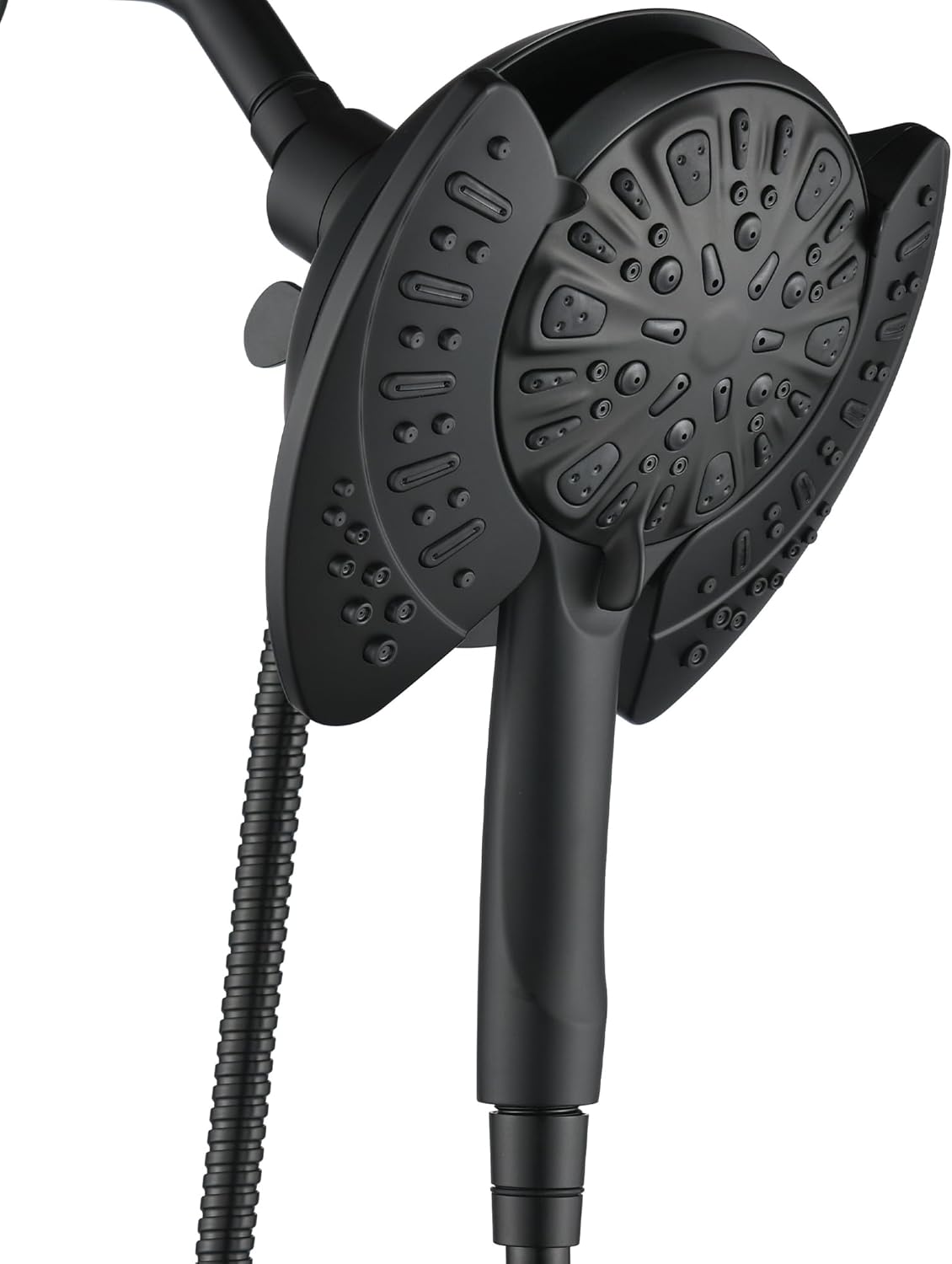 Shower Heads with Handheld Spray Combo: 7.2" Rainfall Shower Head & Handheld Shower Head 2-IN-1 Shower Head with 60" Rotatable Stainless Steel Hose Nickel, Shower Trim Systems