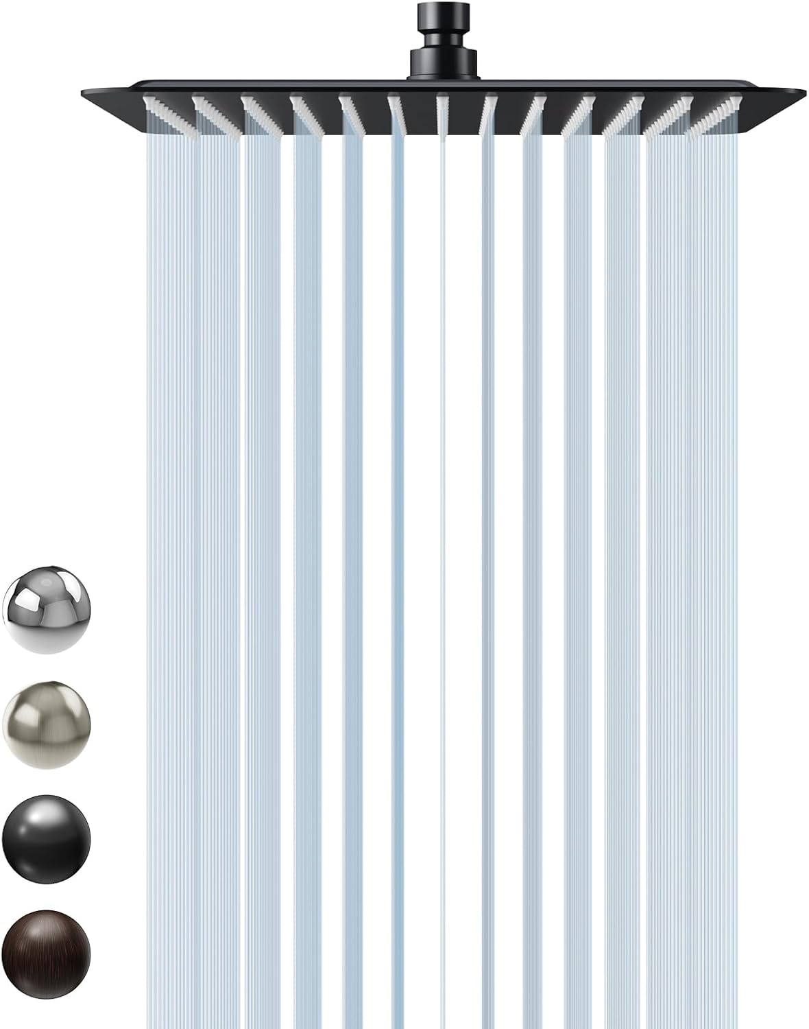 SR SUN RISE Luxury 16 Inch Extra Large Square Stainless Steel Shower Head High Pressure Rainfall Showerhead Ultra Thin Water Saving Oil Rubbed Bronze 2.5 Gpm