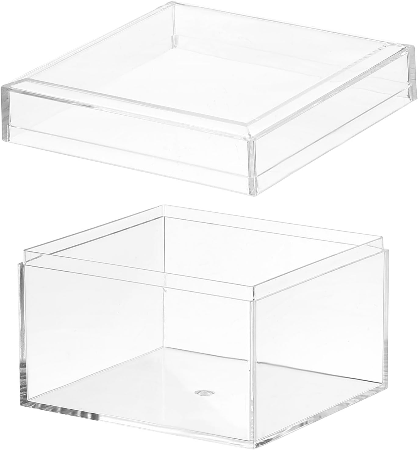 PATIKIL Acrylic Box with Lid 10.24" x 7.09" x 2.36", Clear Acrylic Display Boxes Plastic Square Cube Containers Storage Organizer for Candy Tiny Jewelry Artwork Display