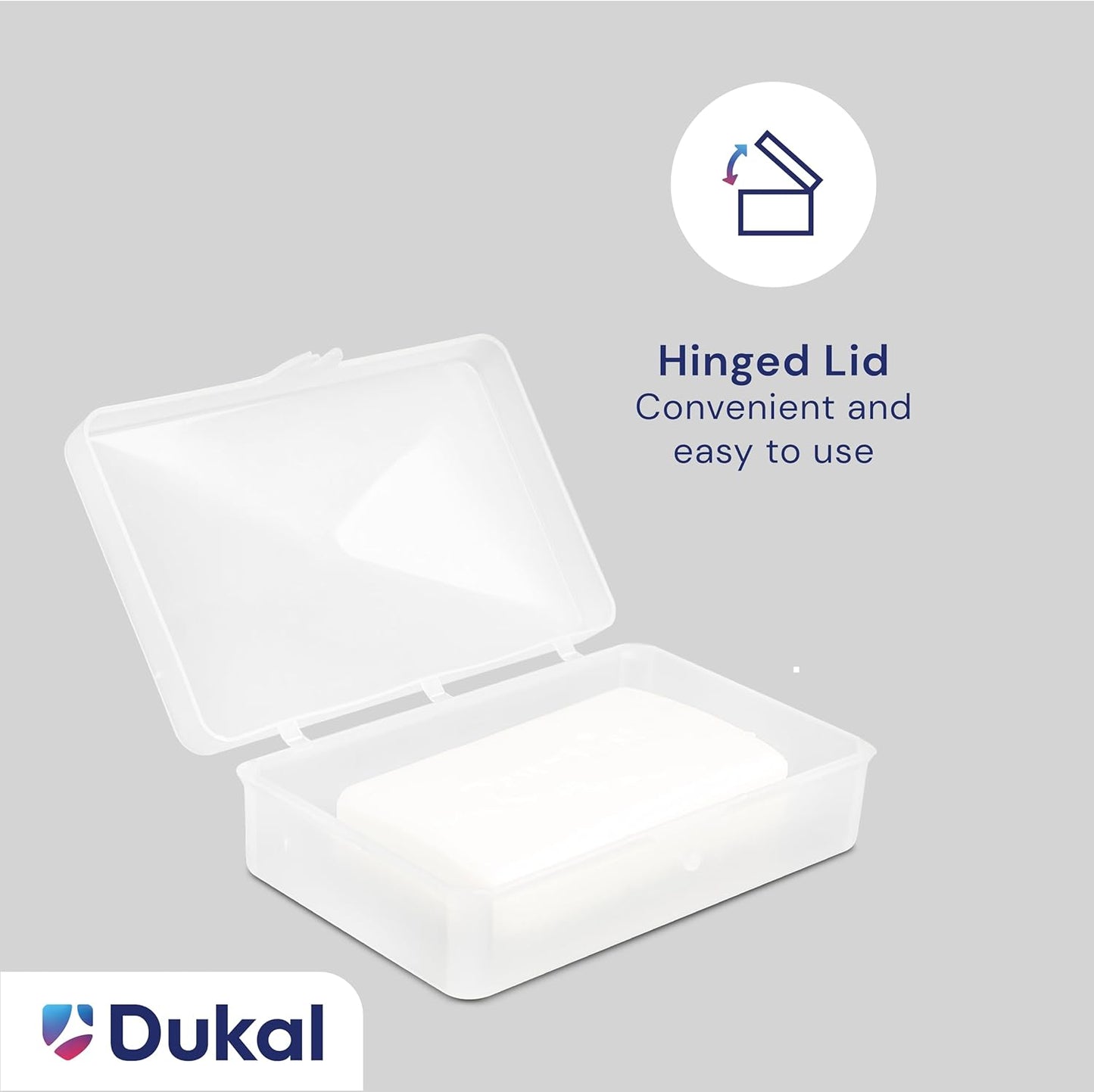 Dukal SB01C Translucent Plastic Soap Box 2 1/2" x 3.14", Pack of 100