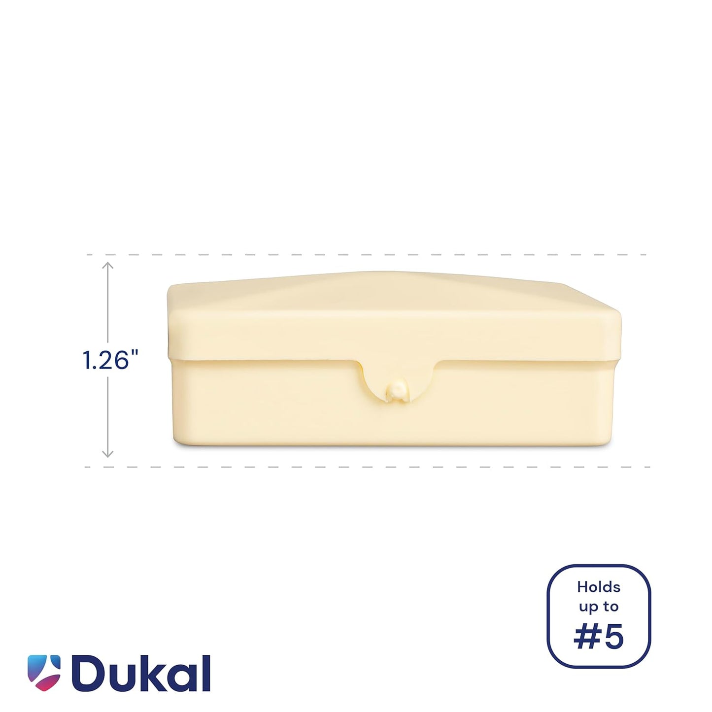 Dukal DawnMist Ivory Plastic Soap Box, Durable & Compact, Pack of 100 – Perfect for Travel, Bathroom, or Gym Use, Leak-Proof Design, Keeps Soap Dry and Clean