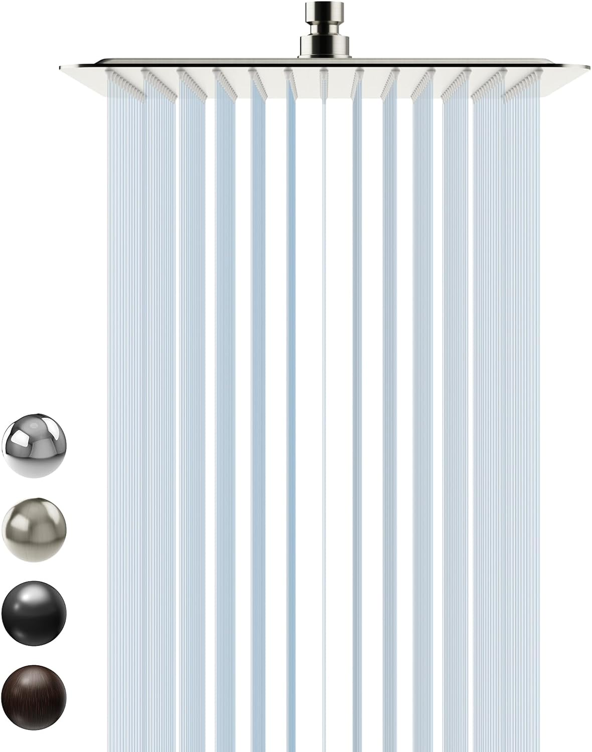 SR SUN RISE Luxury 16 Inch Extra Large Square Stainless Steel Shower Head High Pressure Rainfall Showerhead Ultra Thin Water Saving Oil Rubbed Bronze 2.5 Gpm