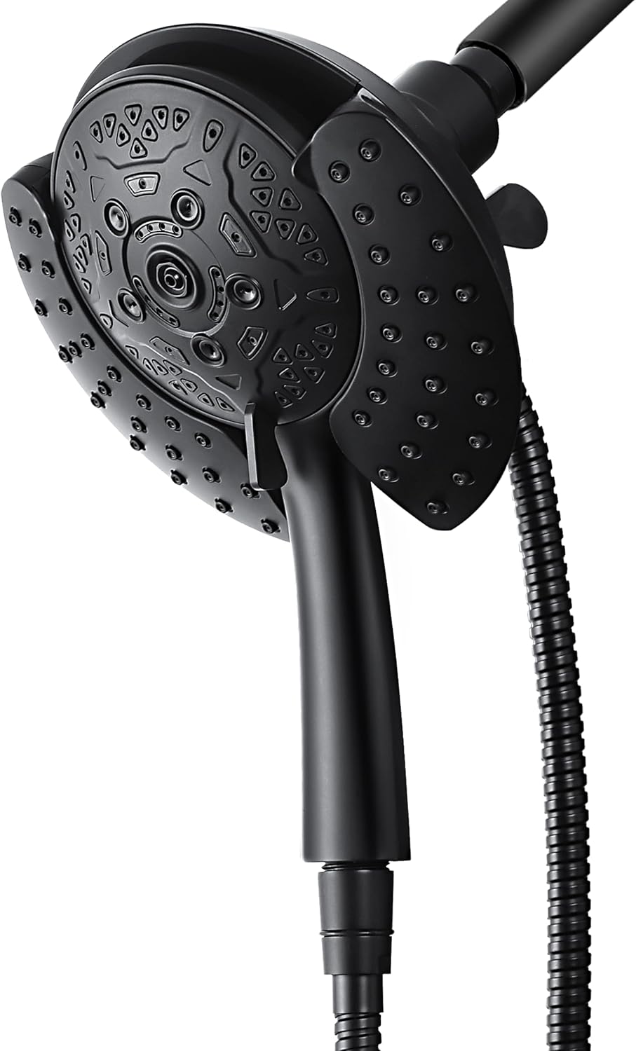 Shower Heads with Handheld Spray Combo: 7.2" Rainfall Shower Head & Handheld Shower Head 2-IN-1 Shower Head with 60" Rotatable Stainless Steel Hose Nickel, Shower Trim Systems