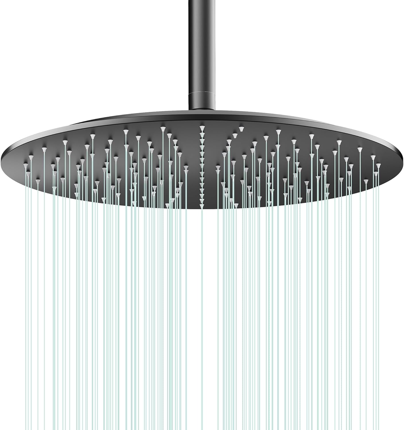 All Metal Rain Shower Head - Heavy Duty Stainless Steel, Easy Install, High Water Flow, Ultra-Thin Modern Design for Bathroom (Brushed Nickel, 8)