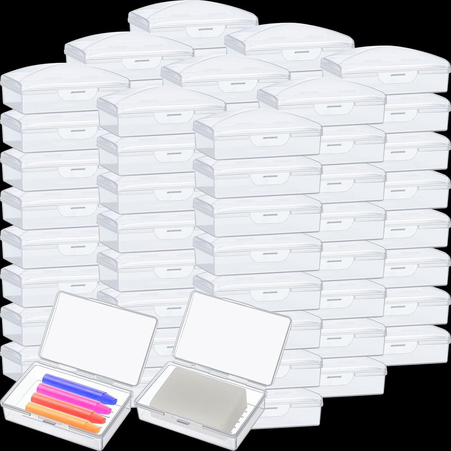 50 Pcs Travel Soap Container Portable Plastic Soap Boxes Bulk with Lid Homeless Donations Bulk Gym Shower Tour Groups Hotel Outdoor Camping