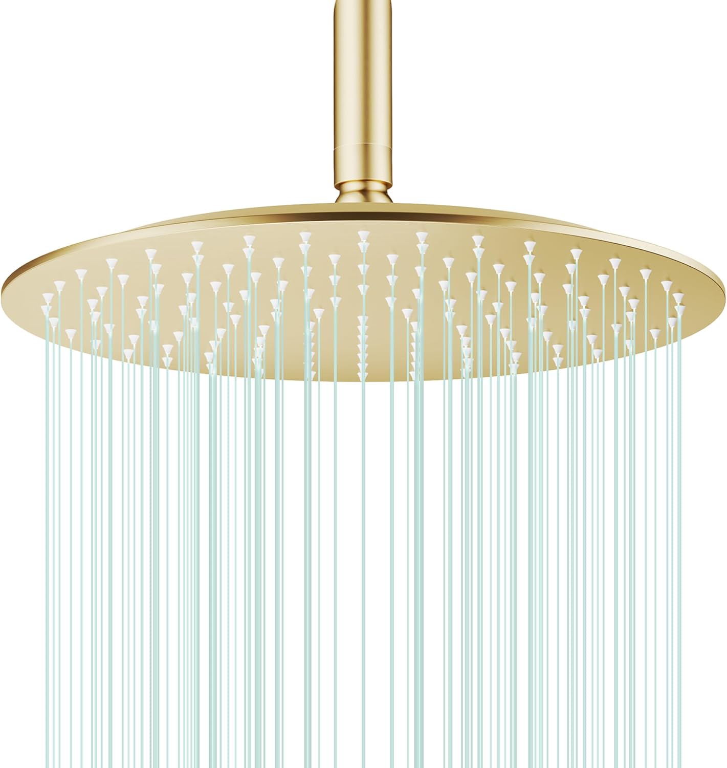All Metal Rain Shower Head - Heavy Duty Stainless Steel, Easy Install, High Water Flow, Ultra-Thin Modern Design for Bathroom (Brushed Nickel, 8)