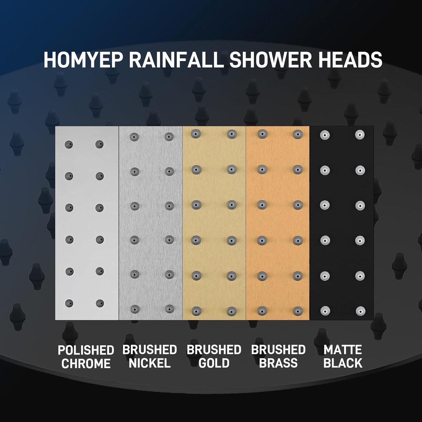 16 Inch Rain Shower Head Extra Large Rainfall Shower Head, Ultra Thin Stainless Steel Wall or Ceiling Mount Rain Showerhead, Square, Polished Chrome