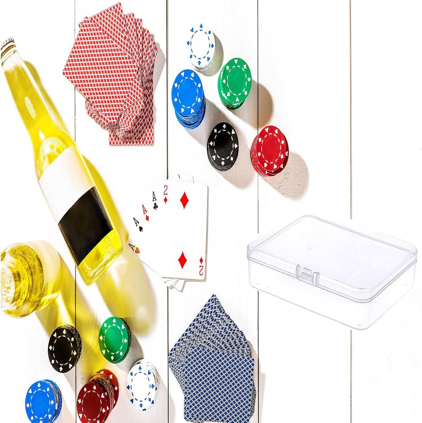 Goiio 24 Pcs Mini Plastic Storage Containers Box with Lid, 5x4x1.3 Inches Clear Rectangle Box for Collecting Small Items, Beads, Game Pieces, Business Cards, Crafts Accessories