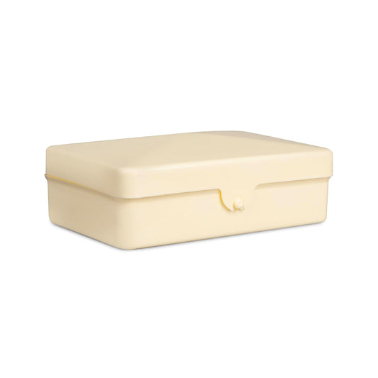 Dukal DawnMist Ivory Plastic Soap Box, Durable & Compact, Pack of 100 – Perfect for Travel, Bathroom, or Gym Use, Leak-Proof Design, Keeps Soap Dry and Clean