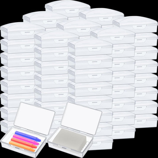 50 Pcs Travel Soap Container Portable Plastic Soap Boxes Bulk with Lid Homeless Donations Bulk Gym Shower Tour Groups Hotel Outdoor Camping